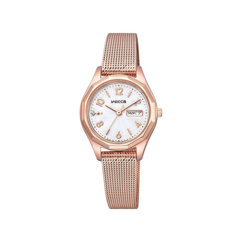CITIZEN 100 meters waterproof solar Quartz Steel Strap 21.5mm women s watch white dial KH356815 белый