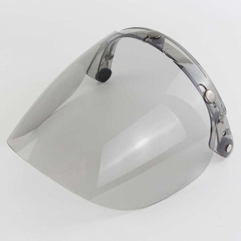 Universal Open Face Retro Helmet Visor Odorless Lens 3-snap Shield Visor Design