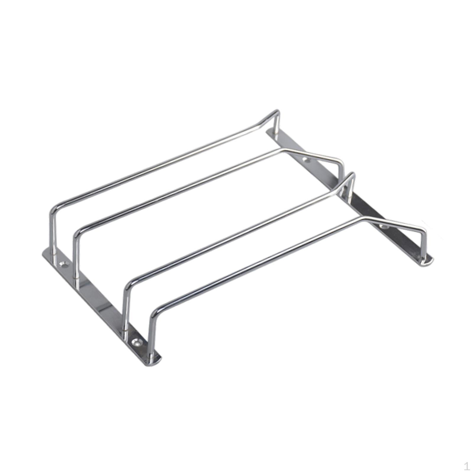 

Glass Holder, Hanging Metal Rack, Practical Storage under Kitchen Cabinets, Easy Assembly, 27cm Double Row