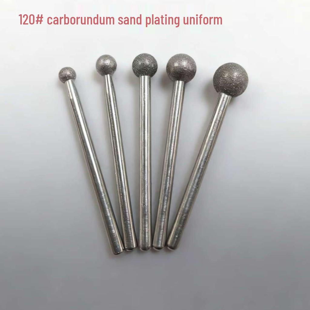 Diamond 3mm Shank Spherical Grinding Head for Jade Carving & Metal Mold Processing