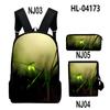 Classic Popular Classic Fireflies 3D Print 3pcs/Set pupil School Bags Laptop Daypack Backpack Inclined shoulder bag Pencil Case