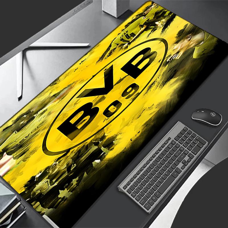 Borussia Dortmund Theme Premium Non-slip Mouse Pad with Stitched Edges,Durable Rubber Material,for Desktop & Gaming Great Gifts