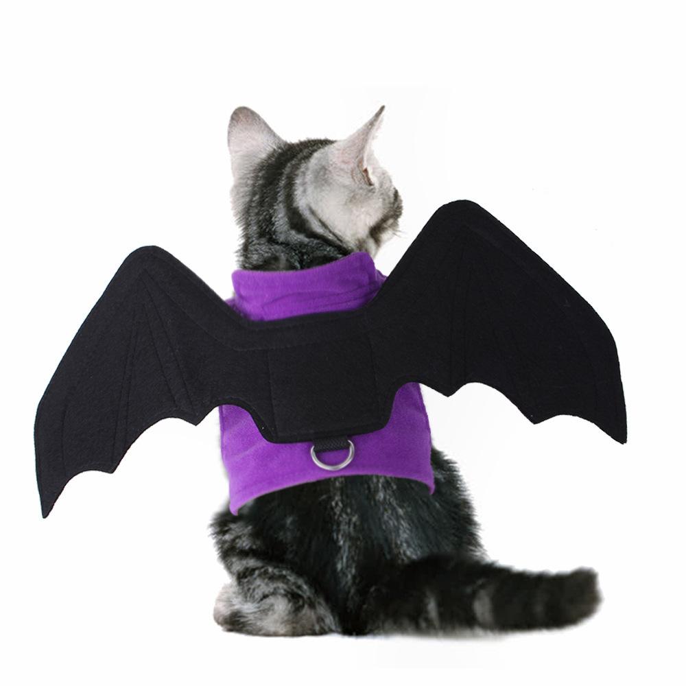 Halloween bat clothes, cross-border dog funny wings chest back cat spider clothes foldable