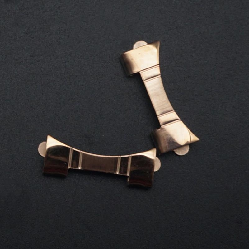 

18 20 21 22 24-мм ремінець металевий дуговий роз’єм для Samsung Amazfit Xiaomi Garmin роз’єм ремінець для смарт-годинника з нержавіючої сталі 18mm рожевий колір золота