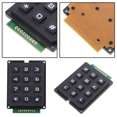 3x4 maticové pole 12tlačítková klávesnice Modul klávesnice 12klávesová MCU MCU membránová Elektrická sada tlačítek