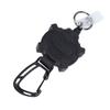 Retractable Keychain Heavy Duty Carabiner Badge Holder ID Badge Reel with 1mm Thick Steel Retractable Cord Skull Type