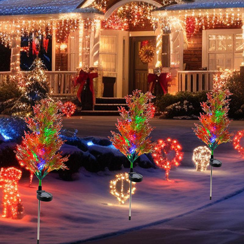 LED Solar Courtyard Christmas Pine Tree Light - Outdoor Waterproof Decorative Lighting Solar