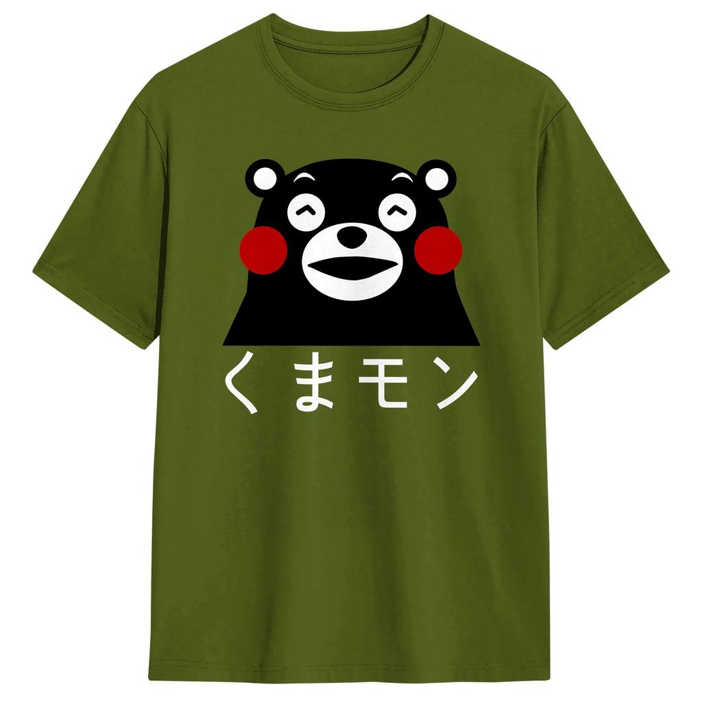 Cute Kumamon Tshirt For Unisex Novelty 100 Cotton Tee Shirt Crewneck Short Sleeve T Shirts Graphic Tops
