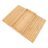 Flexible Couch Armrest Organizer Bamboo Wood Foldable Rectangular Non Slip Sofa Armrest Tray Table F