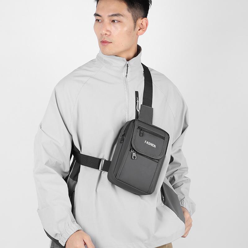 Multi-functional Men's Chest Bag Large Capacity Water-repellent Shoulder Bag Crossbody Bag