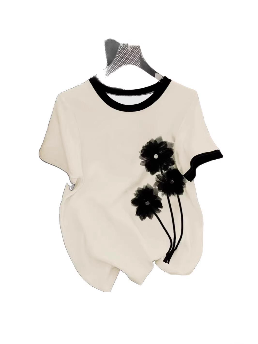 

European-American Cross-Border Casual Personality T-shirt Double Extra Large белый