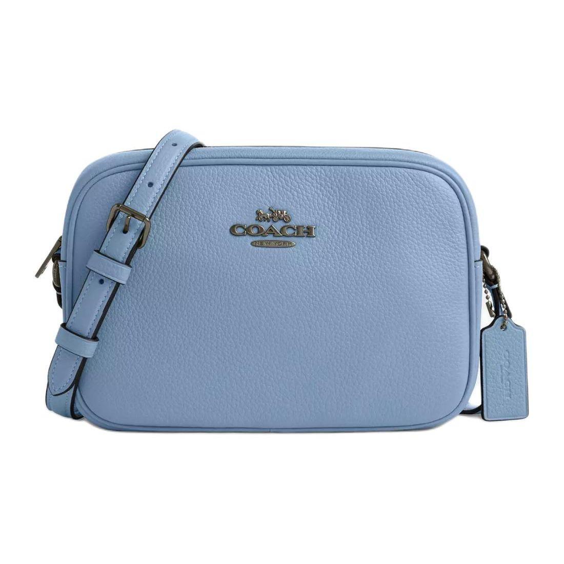 

Coach Jamie 22 Adjustable Shoulder Strap Zipper Closure Refined Pebble Leather Crossbody Bag Small Women crossbody bag Cornflower-Blue CR110-QBCFL Basic Set (Bag+Dust Bag)
