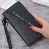 Tassel Pendant Women Long Purse Shiny Square Card Bag Portable Woman Clutch Wallet Outdoor