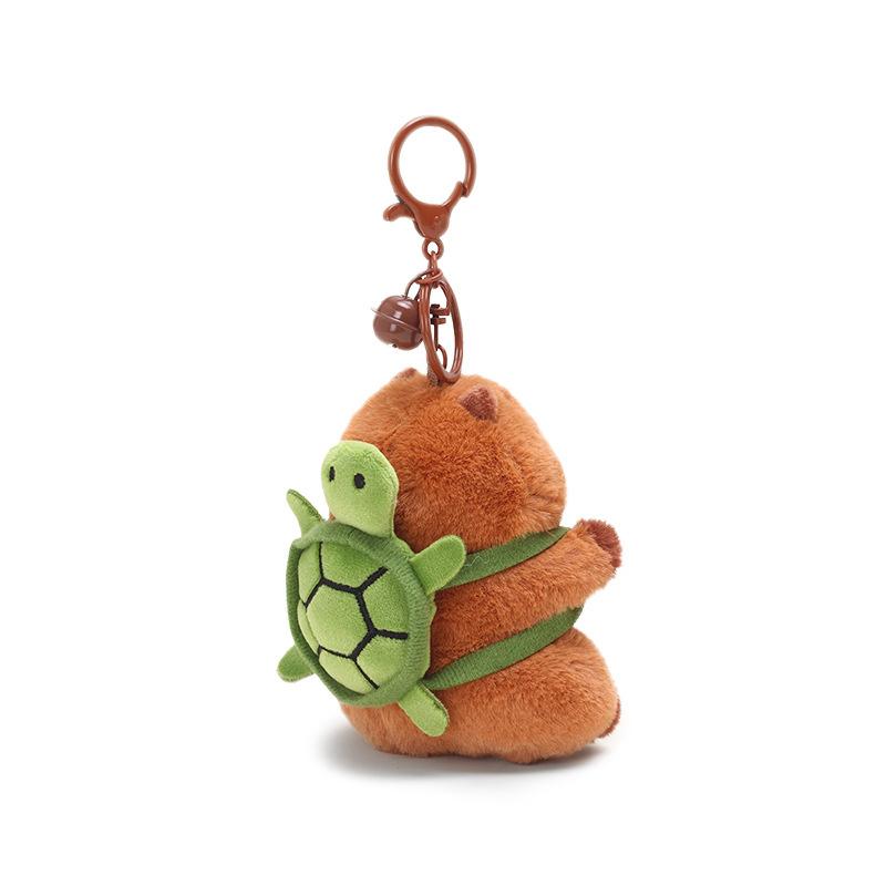Capybara Plush Keychain Cute Bag Pendant Creatuve Fluffty Animals Keyring Kawaii Stuffed Doll Keychains Birthday Gifts