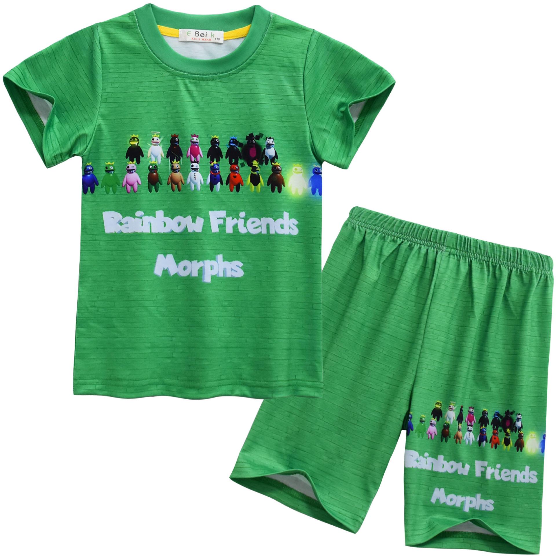 

Children S Short-Sleeved, Animated Cartoon Digital Printing, Children S Short-Sleeved Loungewear Set 91018 110