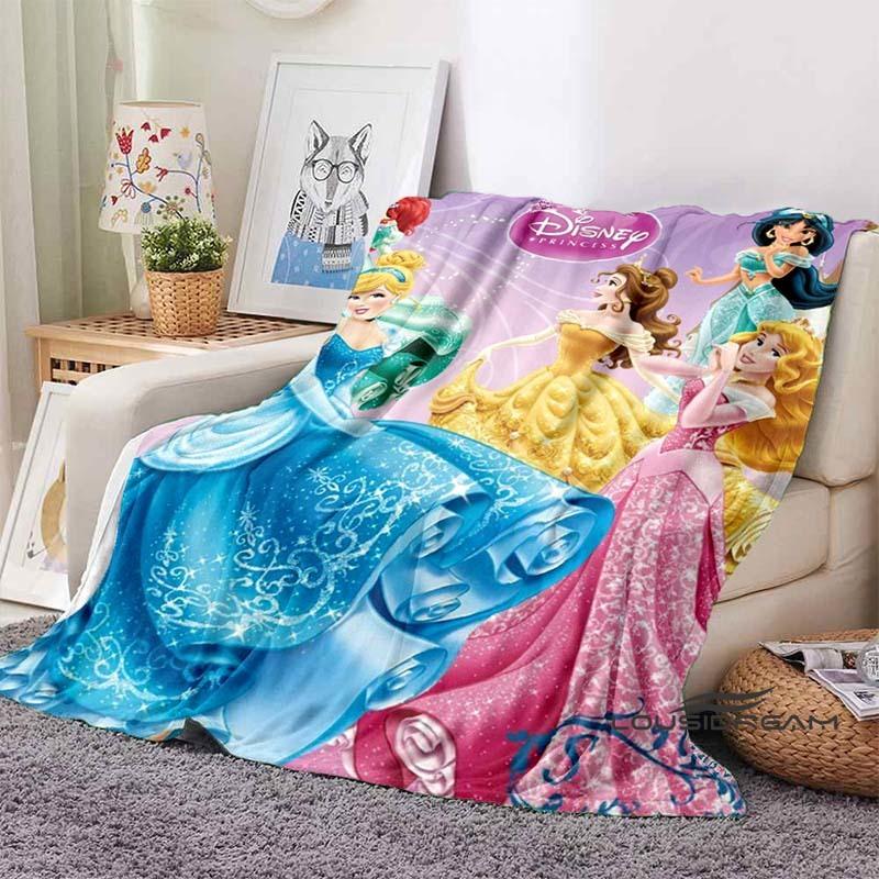 3D Printed Disney Princess Cartoon Blanket, Suitable for All Seasons, Wearable By Children and Adults, A Luxurious Gift Choice.