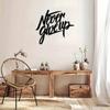 Never Give Up Metal Wall Art Modern Home Decor Rustproof Indoor Outdoor
