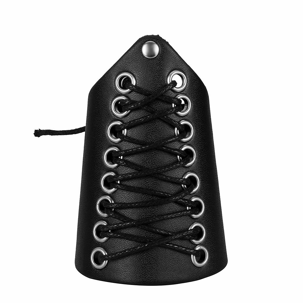 2pc PU Leather Gauntlet for Men Women Wristband Wide Bracer Arm Cuff