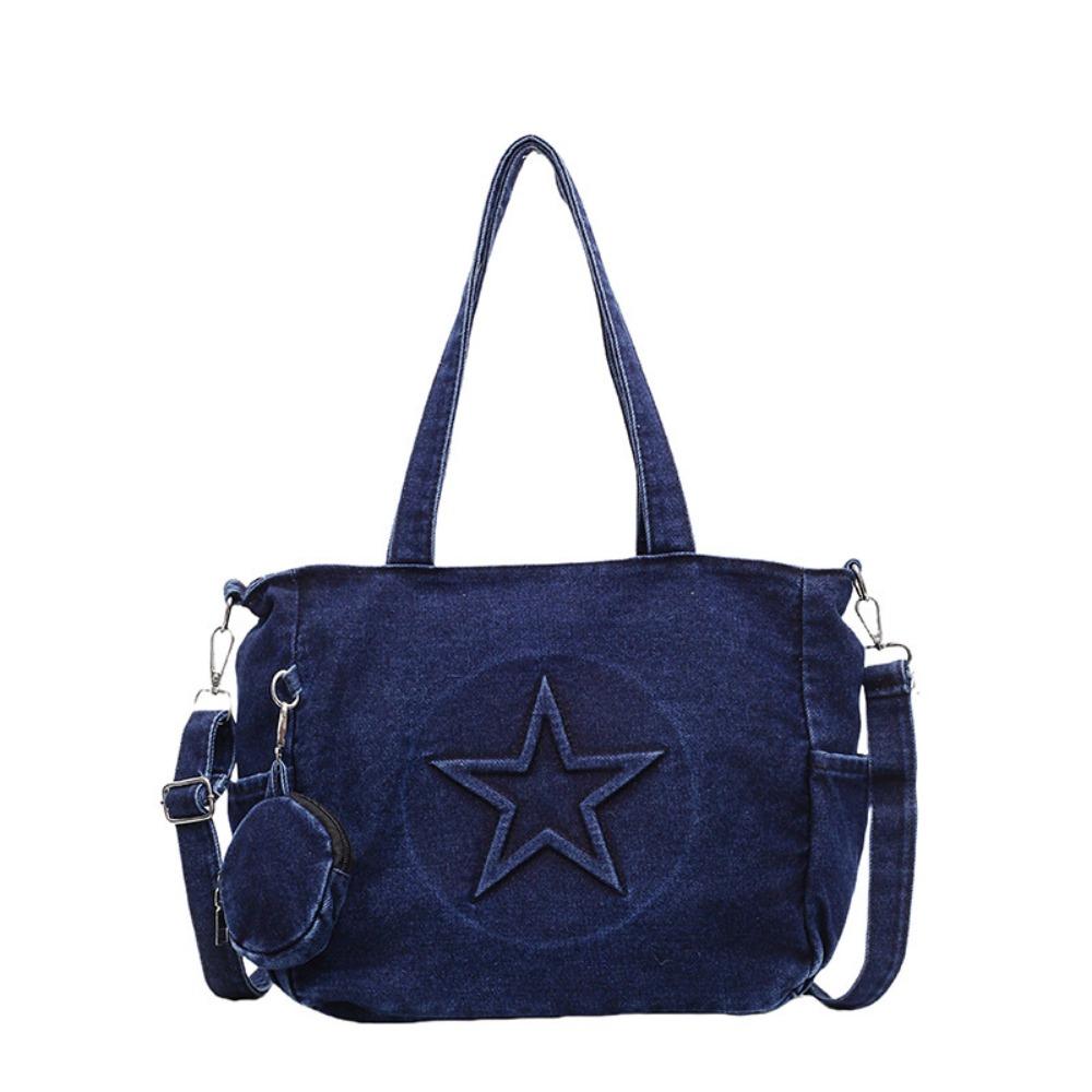 Denim Messenger Bags Vintage Gothic Handbag Casual Women Tote Bags  Daily