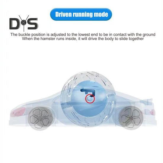 Hračka na běhání s míčem pro křečka Průhledné kolečko na cvičení s míčem pro křečka 360stupňové zobrazení Silent Fitness kolo pro malé domácí mazlíčky