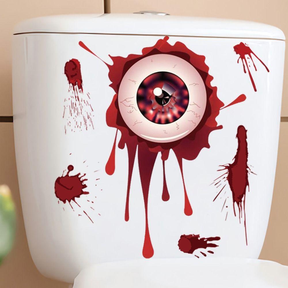 

DIY Halloween Toilet Stickers Self-adhesive Lips Bathroom Decor Home Decor