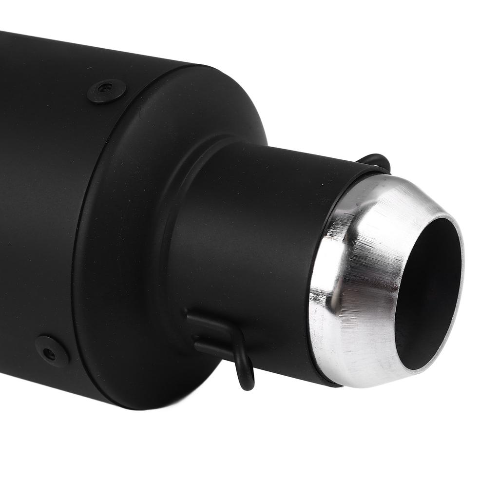 Motorcycle Exhaust Pipe 51mm Diameter Universal Slant Angle Noise Reduction Motorbike Exhaust Pipe Black