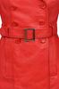 Genuine Stylish Wear Casual Women's Trench Coat Red Leather Handmade Lambskin
