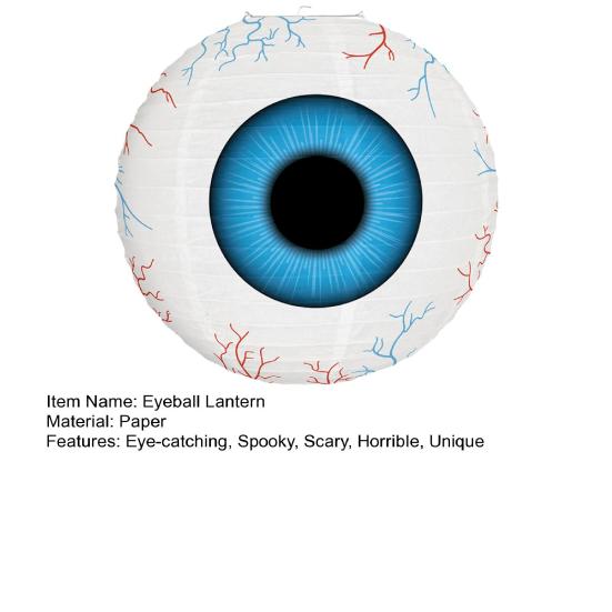 Halloween Paper Eyeball Lantern Scary Giant Eye Hanging Lantern Spooky Ceiling Decoration for Halloween Party Supplies