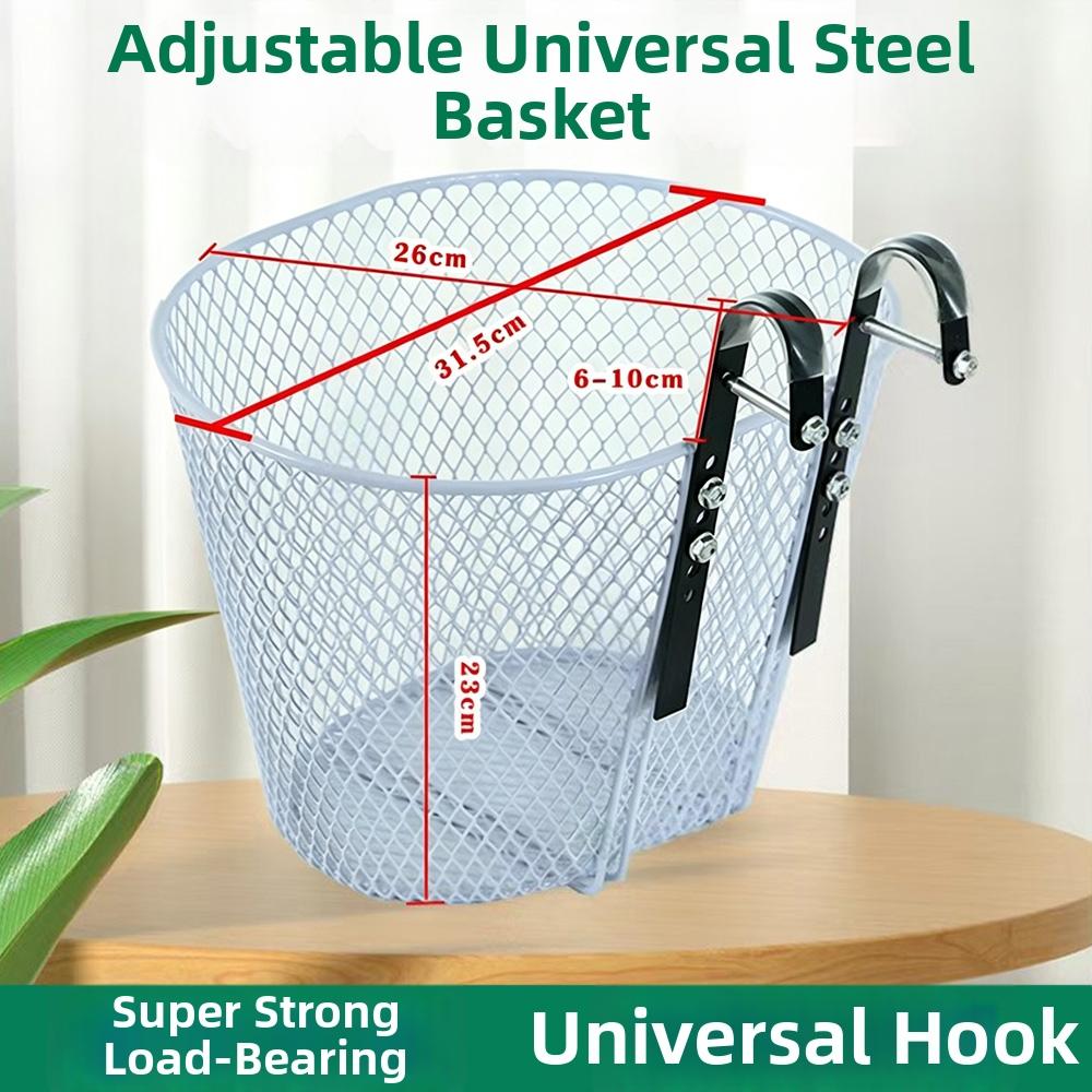 Easy to Install Mesh Storage Bike Basket Universal Metal Hanging Basket Outdoor Cycling Basket