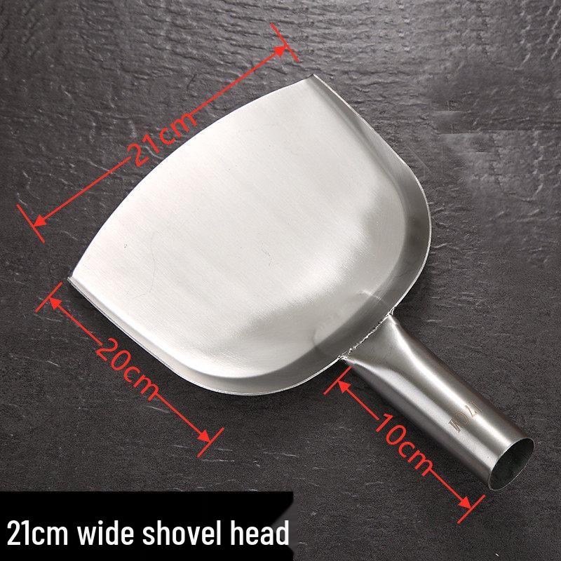 304 Stainless Steel Commercial Wok Spatula with Wood Handle
