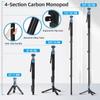 SIRUI tum Monopod med Fötter Professionell Aluminium Monopod för Kamera Kompakt Rese Monopod med Snabbkopplingsplatta Maxbelastning 15 kg Kompatibel med