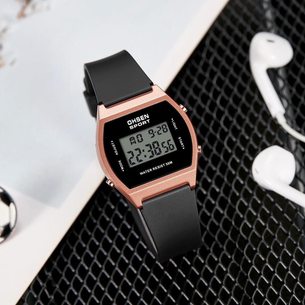 Sports Watch Silicone Digital Waterproof LED Alarm Stopwatch Men Women Cute Fashion Quartz Watch - Birthday Christmas Valentine's Day White Day Gift