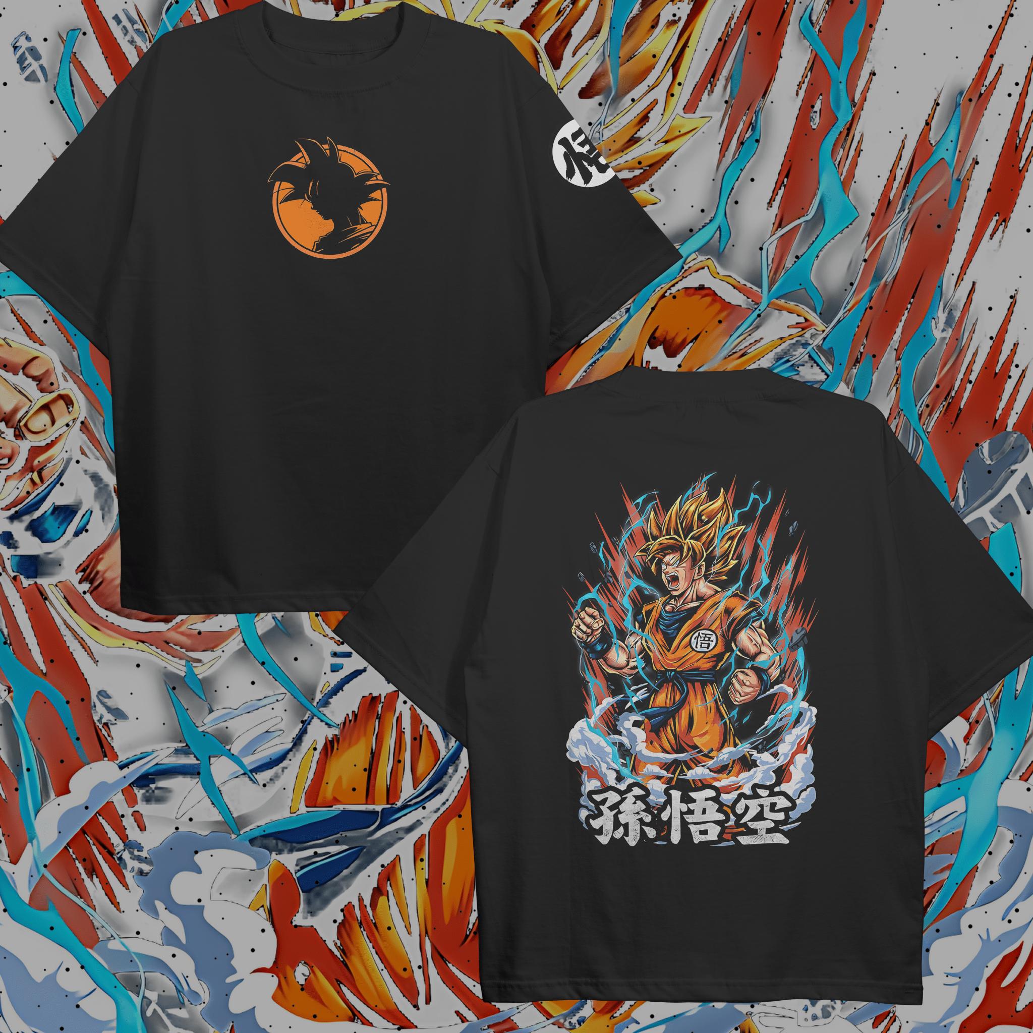 

Goku Super Saiyan 3 Oversized T-shirt Japanese Anime Dragon Ball Printed Tee Men Women Streetwear Short Sleeve Female Male Clothing 4XL