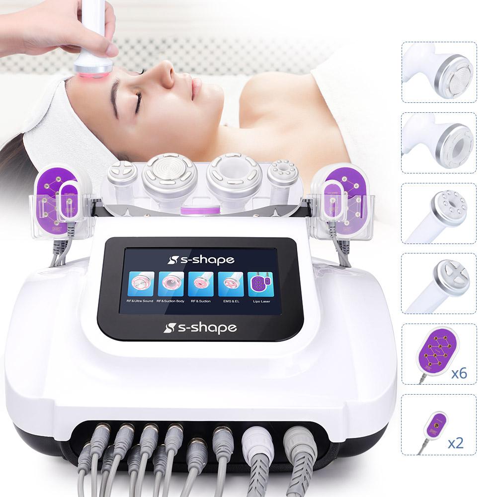 Ultrasound RF EMS Electroporation Vacuum Body Face Care LED Laser Slimming Machine