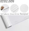 Do-It-Yourself Pvc Pearl Film Water-Repellent Wall Cover Room Self-Adhesive Black White Wardrobe Kitchen High Gloss Paste Furniture Wall Decals