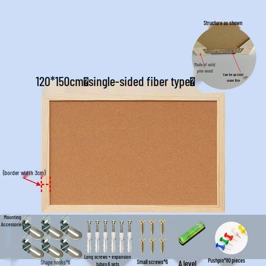 Pine Wood Frame Cork Bulletin Board for Photo Display and Kindergarten Decor