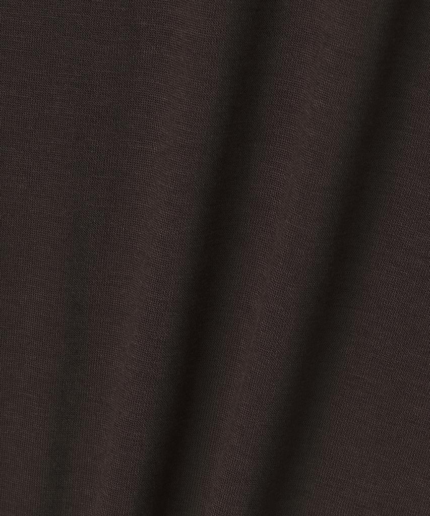 NOIRER Wool Tencel Incision T-Shirt (Brown)