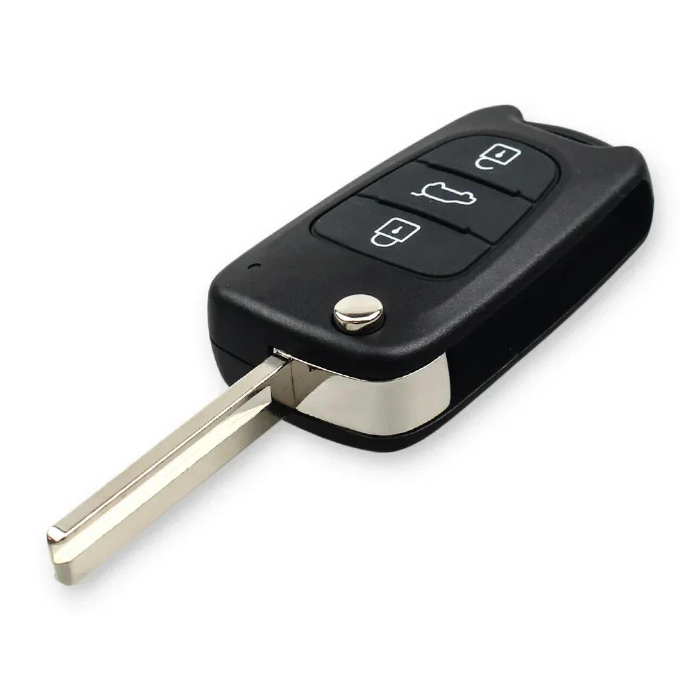 Dandkey S Remote Car Key Shell 3Btn Flip Folding Key Shell For Hyundai I20 I30 Ix35 I35 Accent Kia Picanto Sportage K5 Case
