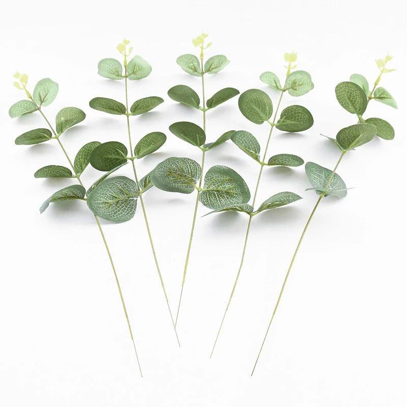 

Eucalyptus & Money Leaf Floral Ornament for Home & Wedding Décor зелений/смарагдовий