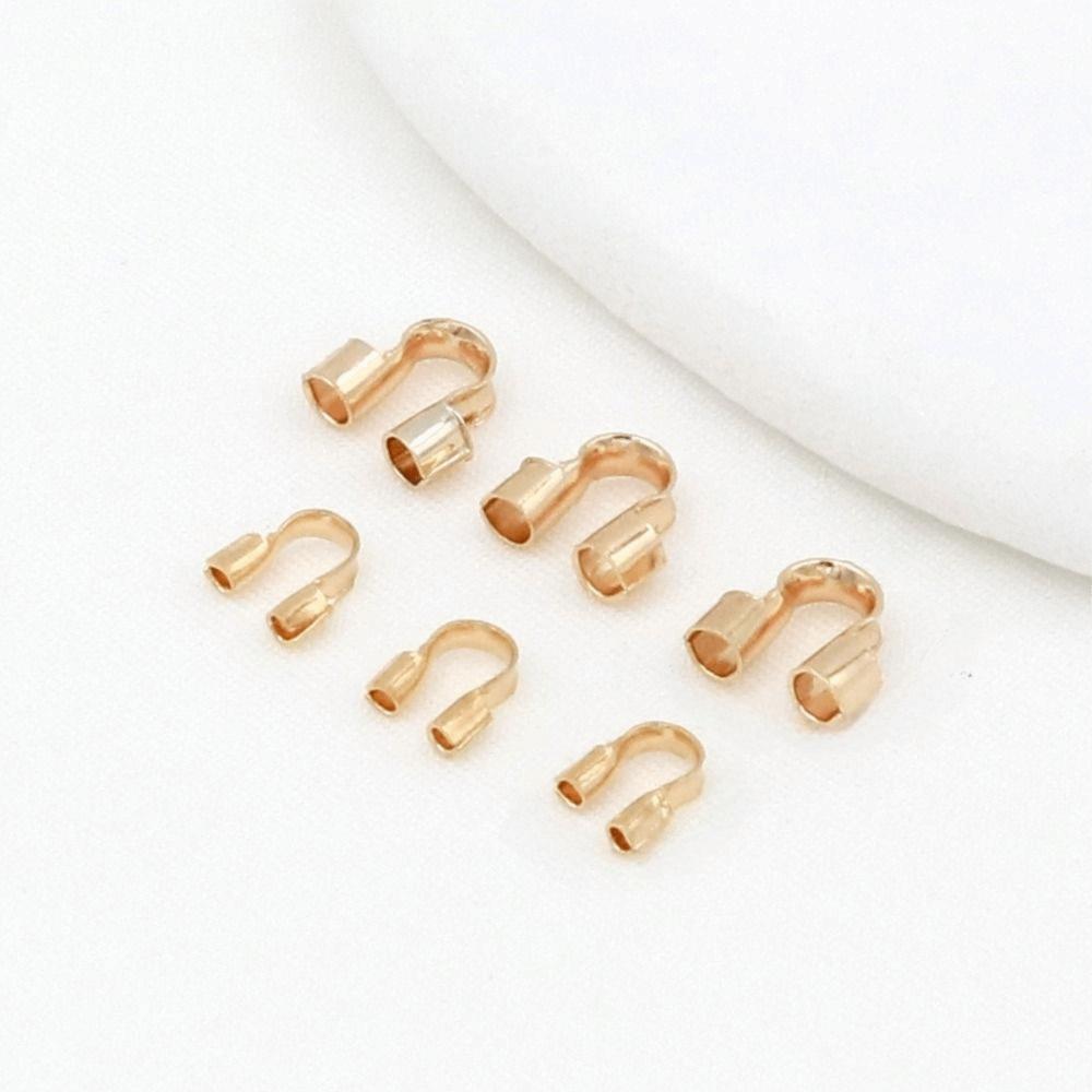 100Pcs U Shape Wire Guards for Jewelry Making Copper U Shape Clasps Wire Protectors Loops  Jewelry