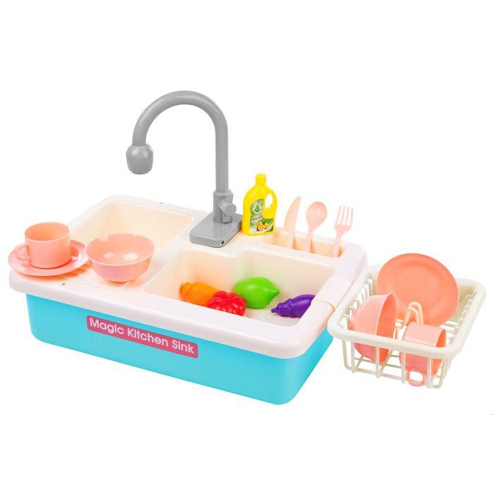 Évier de jeu pour enfants - KINDERPLAY - KP9904 - Robinet à eau - Accessoires inclus - 1,5 L