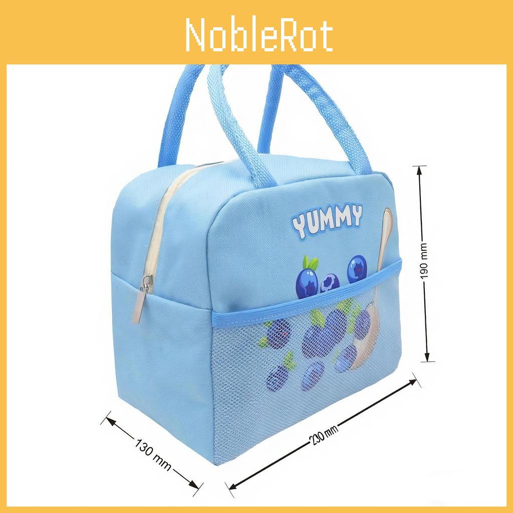 Astronaut Pattern Strawberry Cartoon Waterproof Portable Insulated Lunch Bag