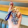Handmade Rhinestone Bear Pendant for Women Bag Men Car Accessories Girl Gift Anime Animal Metal Bag Charm