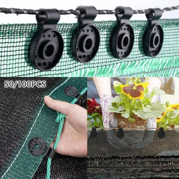 50/100Pcs Shade Cloth Plastic Clips for Sun Shade Net Anti Bird Netting Garden Netting Sunshade Net Clip