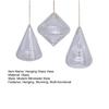 3 Pcs Hanging Glass Planter Clear Plant Propagation Stations Hydroponic Flower Vase for Indoor Home Office Living Room Decor