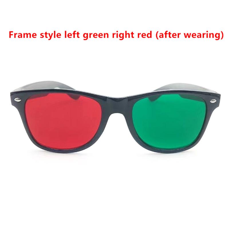 Black Frame Red Blue Green 3D Glasses Mountaineering Glasses For Amblyopia Training Vision Correction Training Practice For Teen