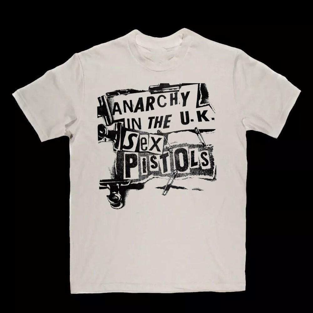 Винтажная белая хлопковая футболка The Sex Pistols 100% Хлопок Унисекс XXXL