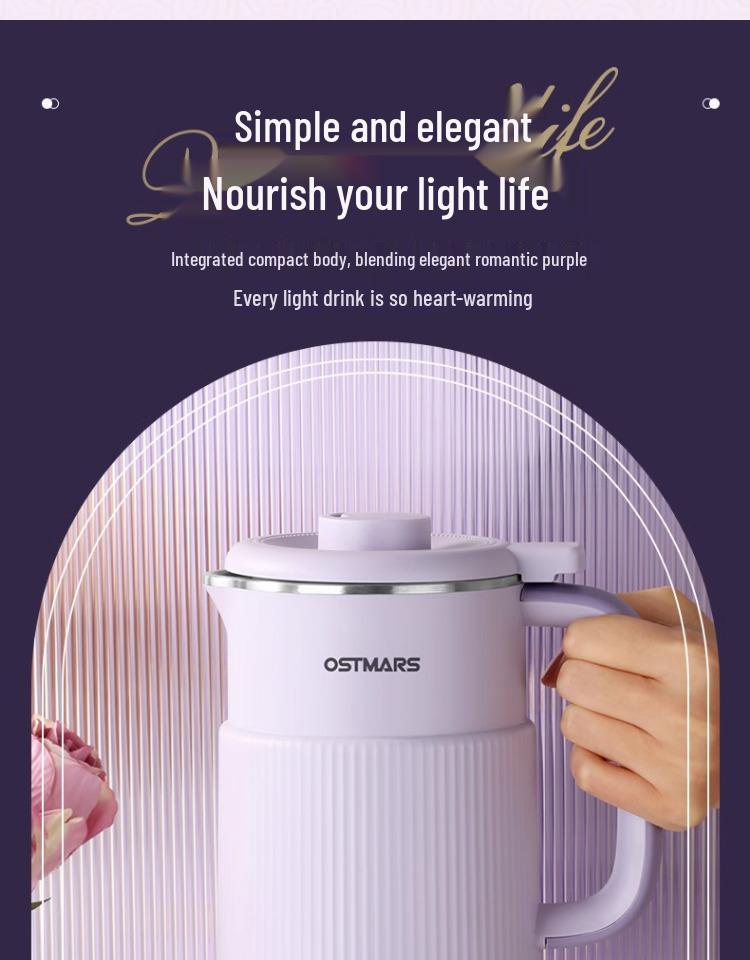 OSTMARS Automatic Soy Milk Maker: Compact, Multi-functional, No-cook, No-filter, Blending, Crushing Machine.