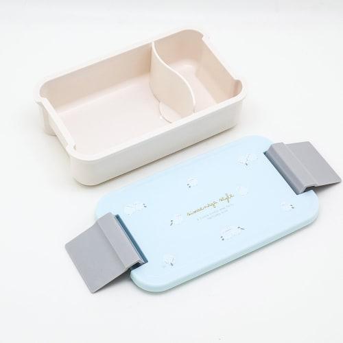 OSK PC-550D Antibacterial Bento Box, 550ml, Shimaenaga SEN Design, with Dividers, Dishwasher and Microwave Safe, Made In Japan