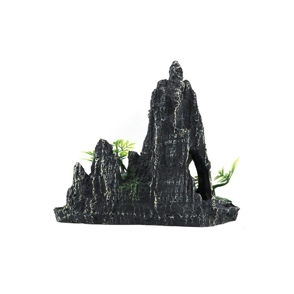 Resin Aquarium Rockery Mountain Decoration Artificial Mountain Stone Statue  Living Room